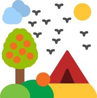 Camp Flat Icon vector