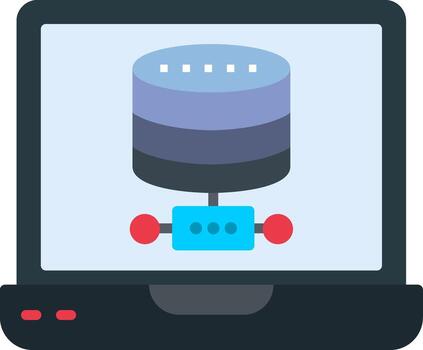 Database Flat Icon vector