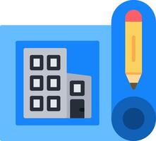 Blueprint Flat Icon vector