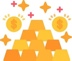 Gold Flat Icon vector