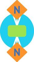 Many To Many Flat Icon vector