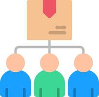 Organization Structure Flat Icon vector