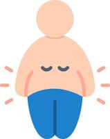 Obesity Flat Icon vector