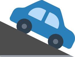 Steep Descent Flat Icon vector