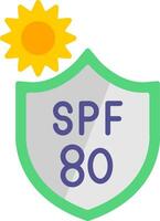 Spf 80 Flat Icon vector