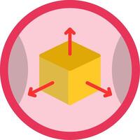 3d Modeling Flat Icon vector
