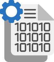 Binary Code Flat Icon vector