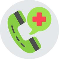 Emergency Call Flat Icon vector