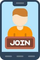 Join Flat Icon vector