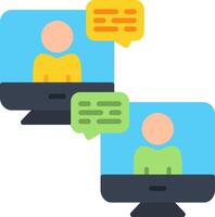 Online Communication Flat Icon vector