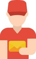 Postman Flat Icon vector