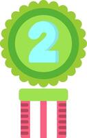 2nd Prize Flat Icon vector
