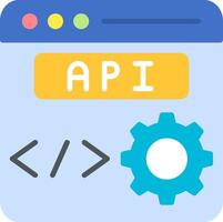 Api Flat Icon vector
