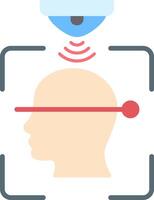 Face Recognition Flat Icon vector