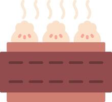 Dim Sum Flat Icon vector