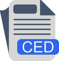 CED File Format Flat Icon vector