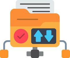 File Transfer Protocol Flat Icon vector