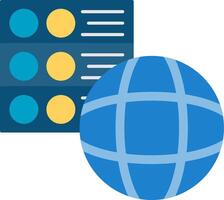 Hosting Server Flat Icon vector