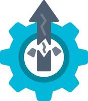 Digital Disruption Flat Icon vector