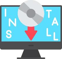 Install Flat Icon vector