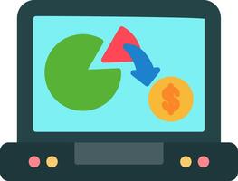 Pie Chart Flat Icon vector