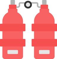 Oxygen Tank Flat Icon vector