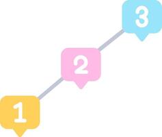 Timeline Flat Icon vector