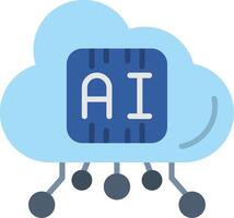 Artificial Intelligence Flat Icon vector