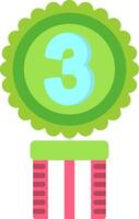 3rd Prize Flat Icon vector