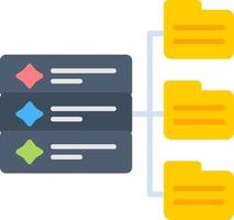 Database Flat Icon vector