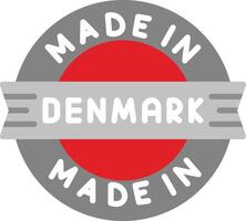 Made In Denmark Flat Icon vector