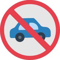 No Parking Flat Icon vector