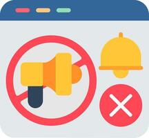 No ads Flat Icon vector