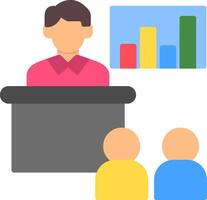 Training Flat Icon vector