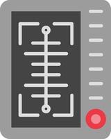 X Ray Flat Icon vector