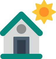 Avoid Direct Sunlight Flat Icon vector