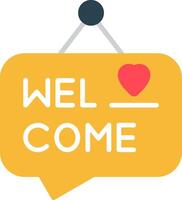 Welcome Flat Icon vector