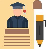 Curriculum Flat Icon vector