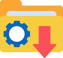 Data Sharing Flat Icon vector