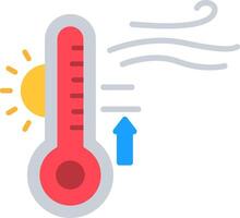 High Temperature Flat Icon vector