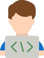 Programmer Flat Icon vector