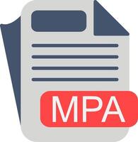 MPA File Format Flat Icon vector