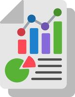 Statistics Report Flat Icon vector