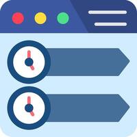 Timeline Flat Icon vector