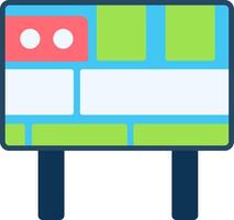 Road Map Flat Icon vector