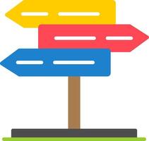 Signpost Flat Icon vector