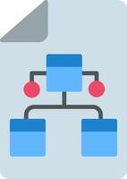 Data Model Flat Icon vector