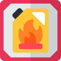 Flammable Materials Flat Icon vector