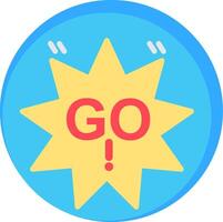 Go Flat Icon vector