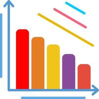 Bar Graph Flat Icon vector
